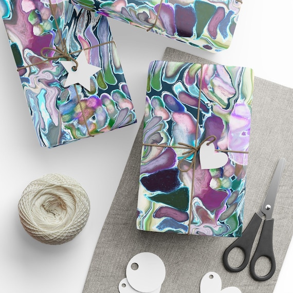 Abstract Swirl Wrapping Paper | Fluid Art Roll