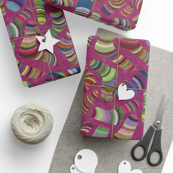 Colorful Swirl Pattern Wrapping Paper | Bright Abstract Gift Wrap