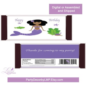 Mermaid Candy Bar - Mermaid Candy Wrapper - Mermaid Party - Mermaid Favors - Mermaid - Mermaid Party Favor - Mermaid Invite - Little Mermaid