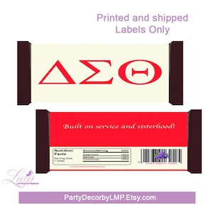 Delta Sigma Theta Candy Bar Wrapper - Delta Sigma Theta Candy Bar - Delta Candy Bar - DST Candy Wrapper - Candy Bar Wrapper - Candy Bar
