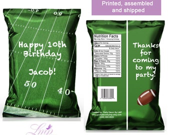 Football Chip Bag - Football Favor Bag - Digital -Football party - Football Theme - Football - Football Invitation - Football Birthday Party