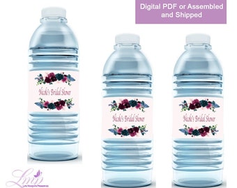 Bridal Shower Water Bottle Labels - Shower Water Labels - Bridal Shower - Water Bottle Labels - Bridal Shower Labels