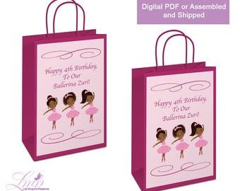 Ballerina Gift Bag - Ballerina Theme Party - Ballet Party - Ballet Decorations - Ballerina invite - Ballet Birthday Party - Ballet Favor Bag