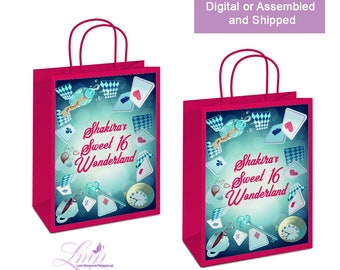 Wonderland Gift Bag - Favor Bag - Wonderland Invite - Birthday Favors - Gift Bags - Wonderland Candy Bag