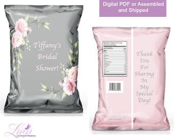 Bridal Shower Chip Bag - Bridal Shower Favor Bag - Bridal Shower invite - Bride - She Said Yes - Wedding - Engagement - Bridal Shower Decor