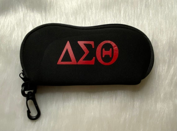 Delta Eyeglass Case - Neoprene Eyeglass Case - Delta Sigma Theta Black Eyeglass Case - Black Delta Eyeglass Case Il_570xn