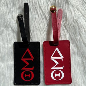 Luggage Tags, Delta Luggage Tags, DST,  Delta Sigma Theta, Delta Soror Gifts,  Sorority,  Crossing Gifts,  Deltaversary, Sorority Gifts