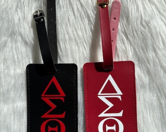 Luggage Tags, Delta Luggage Tags, DST,  Delta Sigma Theta, Delta Soror Gifts,  Sorority,  Crossing Gifts,  Deltaversary, Sorority Gifts