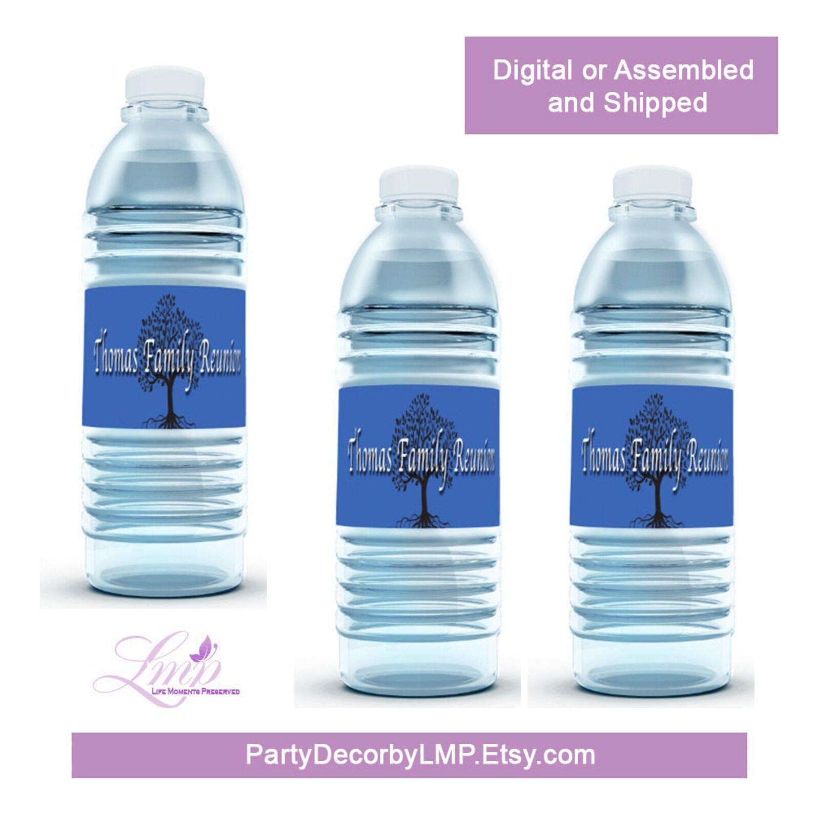 Family Reunion Water Bottle Labels Reunion Water Labels Etsy