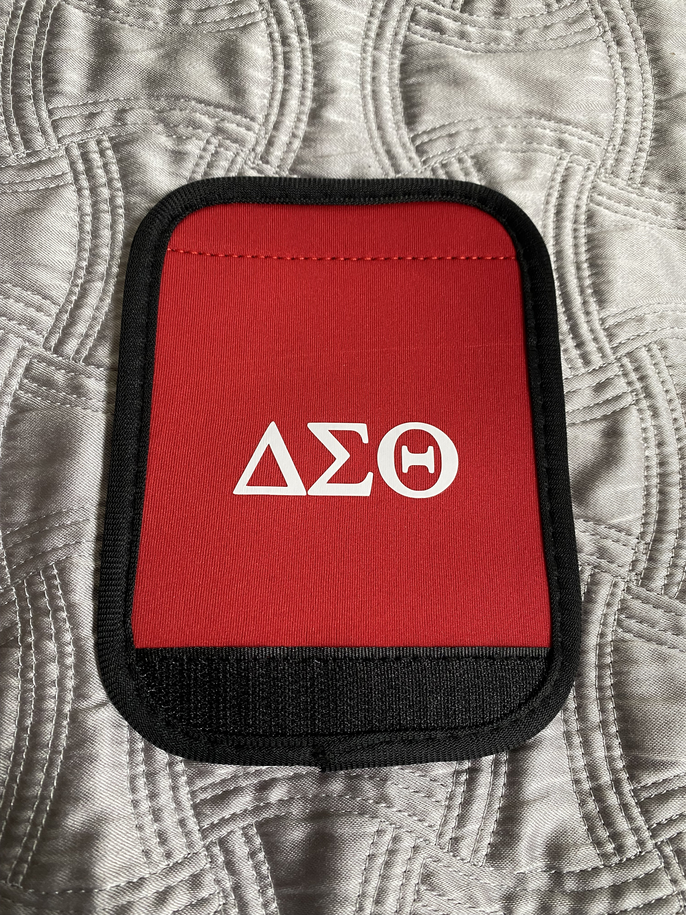 Delta luggage wraps - Delta Sigma Theta luggage handle cushions - Delta Sigma Theta  - Red and Black Neoprene wraps
