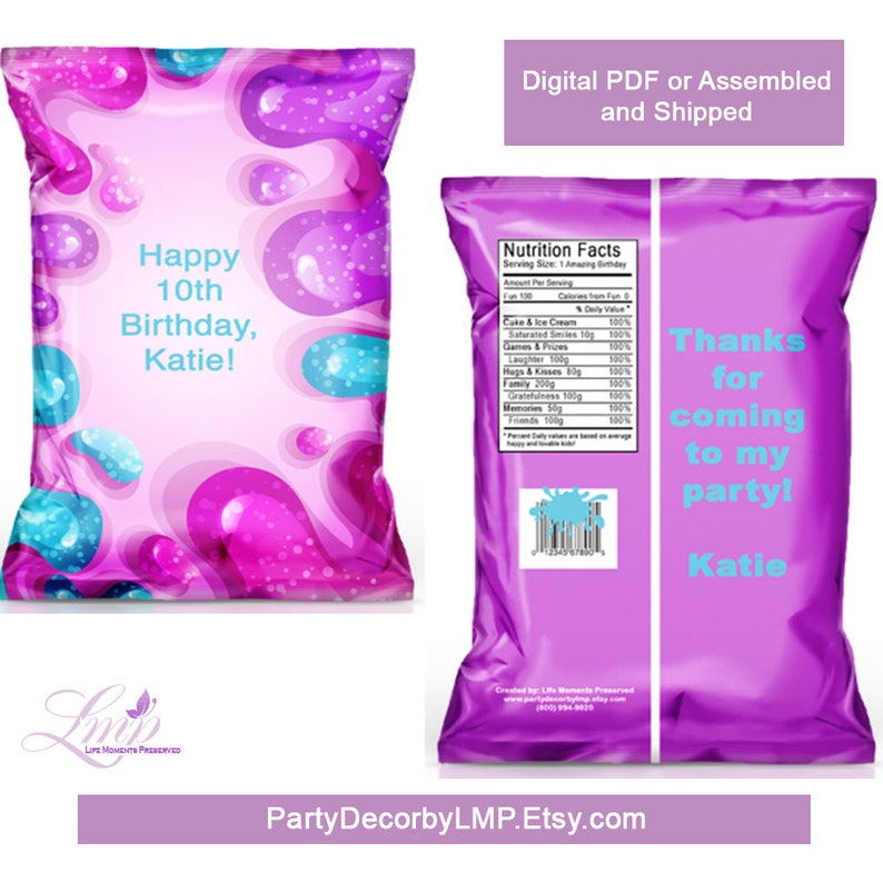 Slime Birthday Party Slime Juice Box Slime Favors Slime Capri Sun Slime Decorations Slime invite Slime Theme Party Slime Party