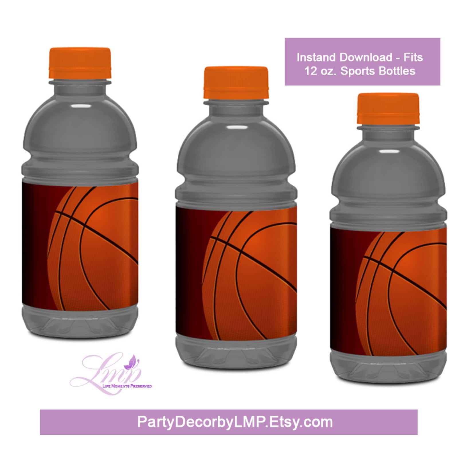 Basketball Sport Bottle Label Gatorade Label Basketball - Etsy