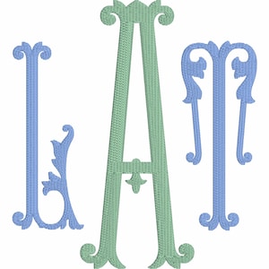 Maxwell Monogram Embroidery Font .bx + 9 Machine File Format Instant Downloads