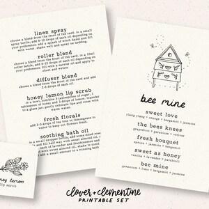 Downloaden + afdrukken | "Bee Mine" mengsels met bijen- en honingthema, recepten, stickers, enz.