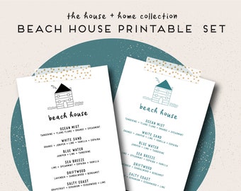 Beach House | Printable Essential Oils Blend Set | House + Home Collection