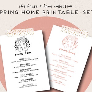 Spring Home | Printable Essential Oils Blend Set | House + Home Collection