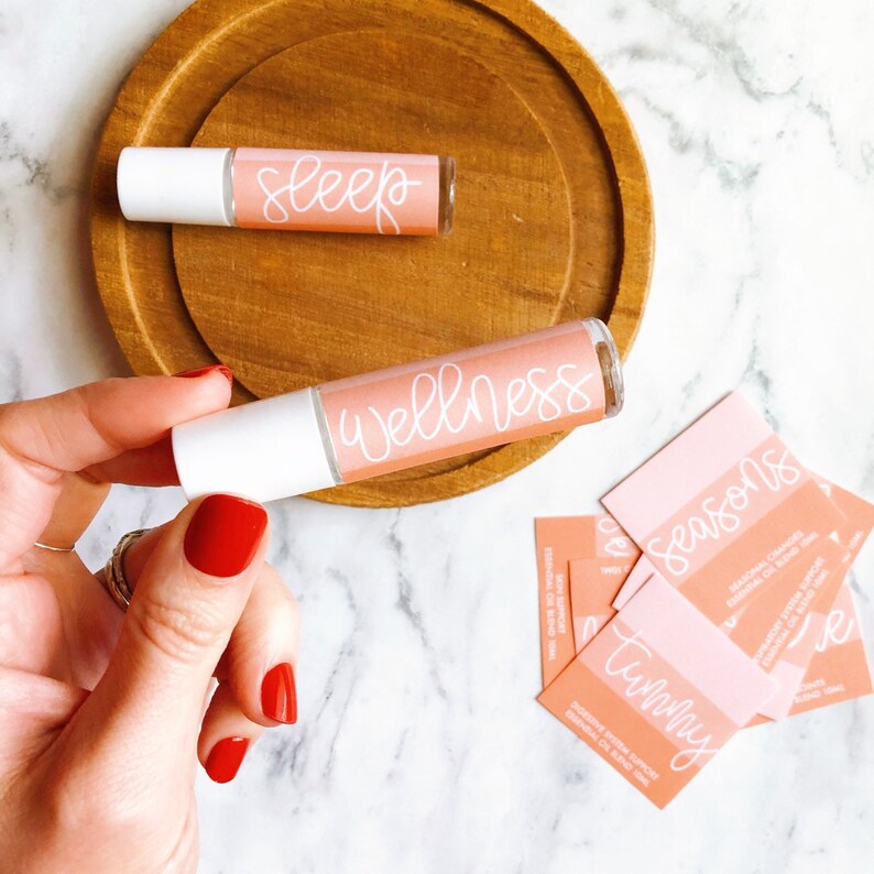 PRINTABLE Roller Bottle Labels Set of 12 Citrus Oil Stickers Etsy