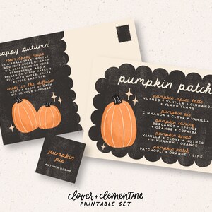 Download + Print | &quot;Pumpkin Patch&quot; Diffuser Blends, Recipes, Stickers, etc. | Fall essential oils