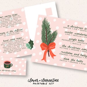Pobierz + wydrukuj | Mieszanki, przepisy, naklejki itp. z serii „Vintage Christmas Songs” | Olejki eteryczne na Boże Narodzenie