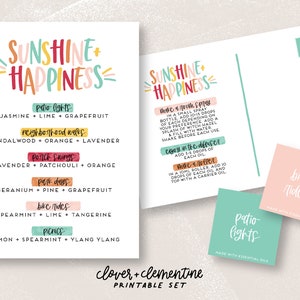 Download + Print | Sunshine and Happiness | Spring and Summer Blends | Stickers + Postcard
