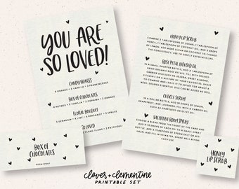 Download + Print | "You are So Loved!" Valentine 2023 Blends, DIY Recipes, Stickers, etc.