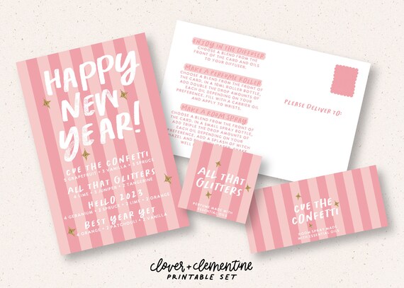 Download Print Happy New Year 2023 Blends, DIY Recipes, Stickers.