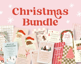 Christmas Collection 2023 | Bundle of Printable Cards, Stickers, and more! | Digital Download Bundle