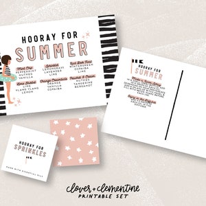 Download + Print | Hooray for Summer |Sweet Treat  Blends | Stickers + Postcard