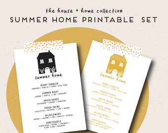 Summer Home | Printable Essential Oils Blend Set | House + Home Collection