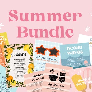 Zomercollectie 2021 | Bundel afdrukbare kaarten, stickers en meer! | Downloaden + afdrukken