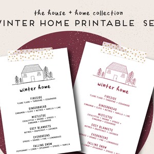 Winter Home | Printable Essential Oils Blend Set | House + Home Collection