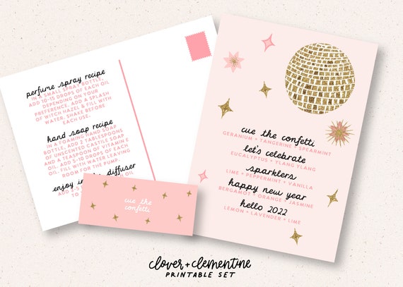 Download Print Hello 2022 New Year Set Blends, Recipes, Stickers.