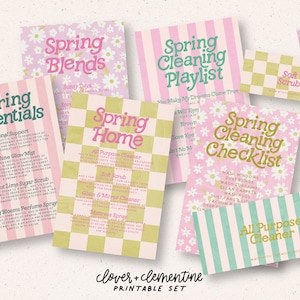 Herunterladen + Drucken | "Spring Essentials" Frühling 2023 Mischungen, DIY-Rezepte, Aufkleber, etc. | Bearbeitbare Karten und Sticker