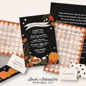 Download + Print |"Autumn Bakery" Autumn 2023 Diffuser Blends, DIY Beeswax Candle, Stickers, etc. | Includes Editable + Ready to Print Files