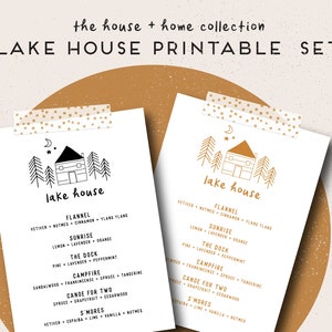 Lake House | Printable Essential Oils Blend Set | House + Home Collection