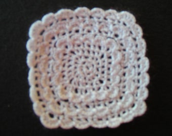 Dollhouse miniature doily, hand made lace.