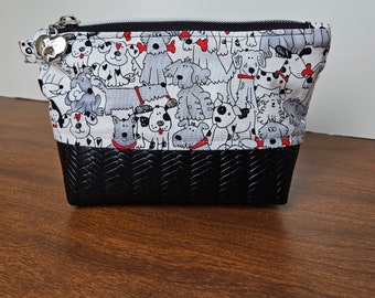 Reusable Snack Bag, Dog Print, Food Safe Fabric