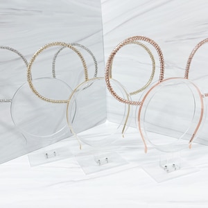 Bling Mouse Ears: Handcrafted with 700+ Sparkling Stones | Silver, Gold, or Rose Gold | Unique Statement Headband
