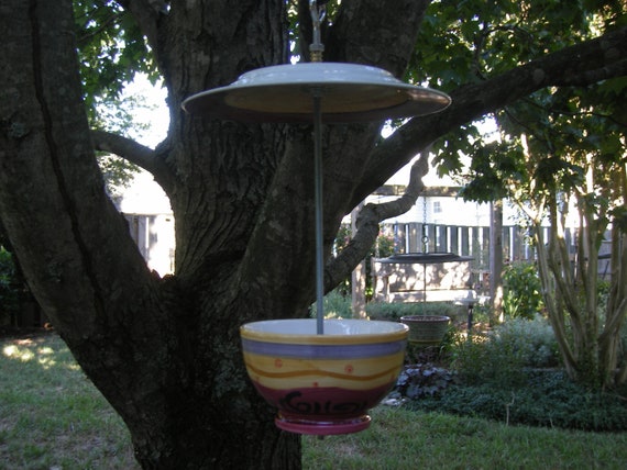 Bird Feeder Covered Bird Feeder Housewarming Gift Hanging Etsy