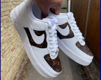 Zapatos de moda Custom AF1 Marrón, Marca AF1 Pintado a mano, Zapatos Air Force 1 personalizados, AF1 Custom 2024