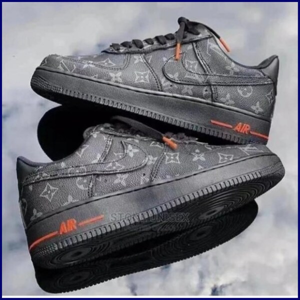 Fashion Shoes Custom AF1 Black, Brand AF1 Hand Painted, Personalized Air Force 1 Shoes, AF1 Custom 2024