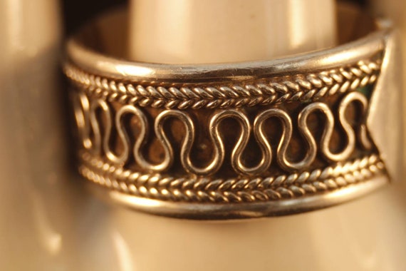 Vintage Wire work adjustable Statement Ring.  Vin… - image 5