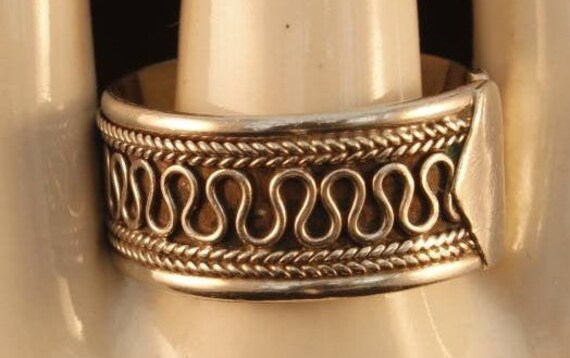 Vintage Wire work adjustable Statement Ring.  Vin… - image 10