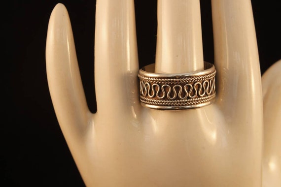 Vintage Wire work adjustable Statement Ring.  Vin… - image 1