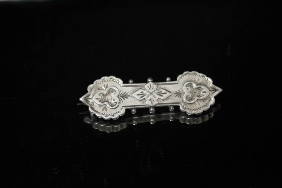 Victorian Aesthetic period Silver Sweetheart broo… - image 6