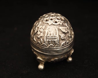 Vintage Asian Silver Incense Burner.