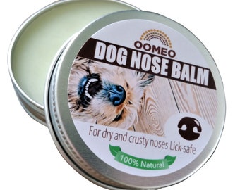 Dry Crusty Dog Nose Balm Butter, 100% Natural, Lick-safe, Cream, Hemp oil and Calendula