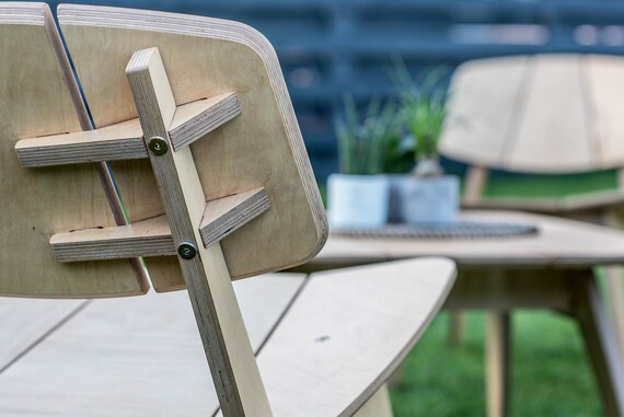 Set Of Two Lounge Chairs And Table Colour Honey For Indoor And Outdoor Use