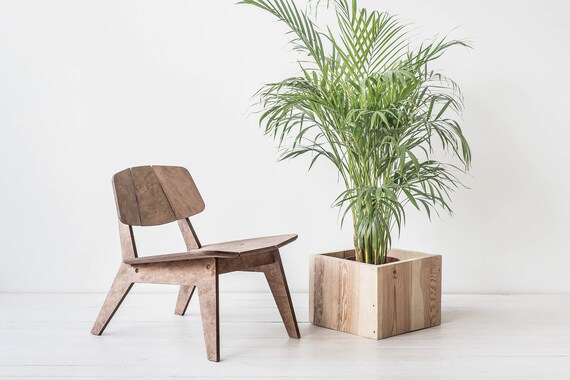 Lounge Chair Modern Chair Wood Chair Scandinavian Style Chair Living Dining Room Chair Comfortable Chair