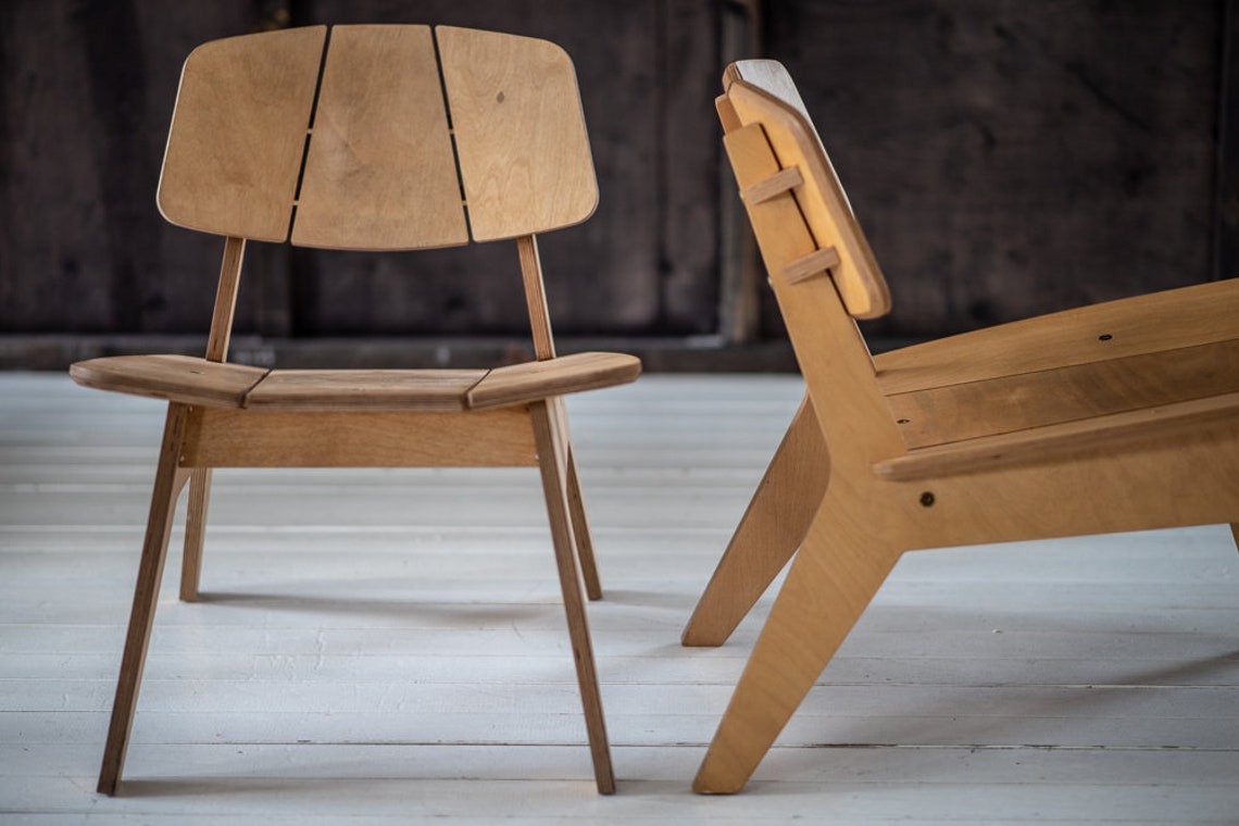 Set of Two Lounge Chairs and Table / Coffee Table Set / Living Etsy